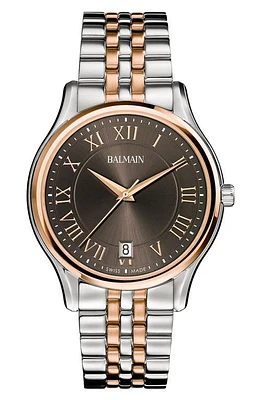 BALMAIN WATCHES Classic R Two-Tone Bracelet Watch in Stainless Steel/Rose Gold at Nordstrom