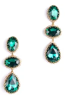 Deepa Gurnani Hadlee Drop Earrings in Emerald at Nordstrom