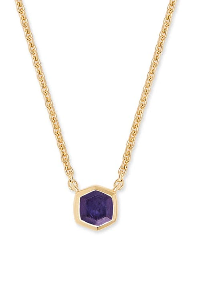 Kendra Scott Davie Pendant Necklace in Blue Iolite at Nordstrom