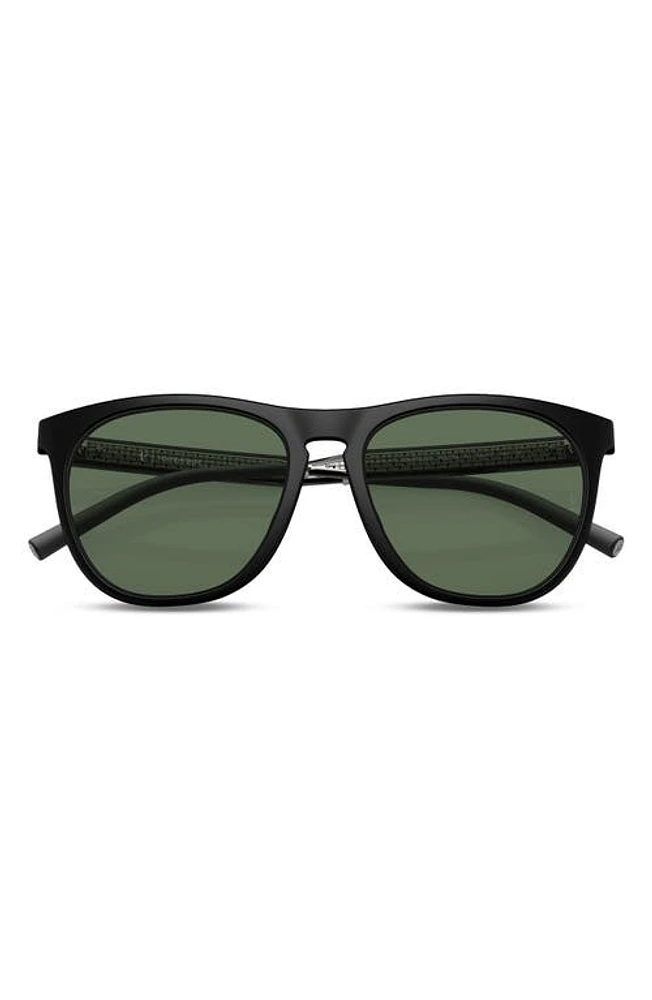 Oliver Peoples x Roger Federer R-1 55mm Polarized Irregular Sunglasses in Matte Black at Nordstrom