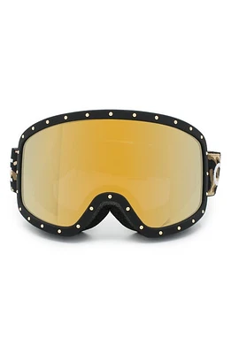 CELINE Snow Goggles in Matte Black/Gold Studs/Gold at Nordstrom