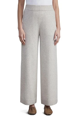 Lafayette 148 New York Merino Wool & Cashmere Wide Leg Pants Oatmeal Melange at Nordstrom,