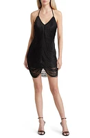 AZALEA WANG Fringe Halter Dress in Black at Nordstrom, Size Small