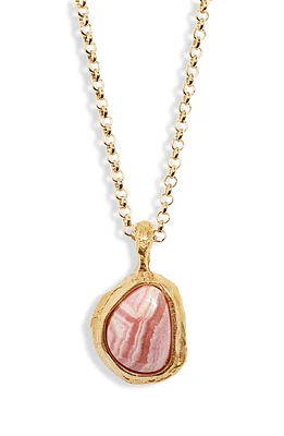 Alighieri The Droplet of the Horizon Rhodochrosite Pendant Necklace in 24 Gold at Nordstrom