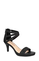 Bella Vita Everly Strappy Sandal Black Glitter at Nordstrom,