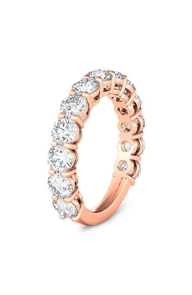 HauteCarat Lab Created Diamond Eternity Ring in Rose Gold at Nordstrom