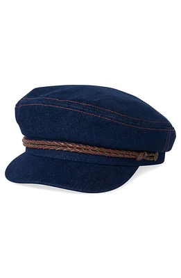 Brixton Fiddler Baker Boy Cap Washed Denim at Nordstrom,