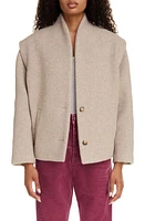 Isabel Marant Drogo Wool Blend Felt Crop Coat Sand at Nordstrom, Us