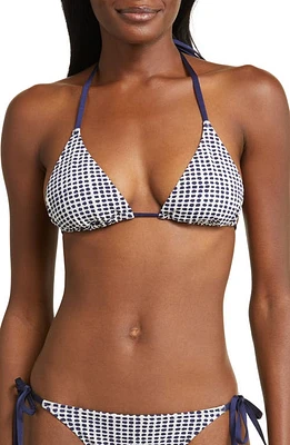 lemlem Malia Triangle Bikini Top Sisay Blue at Nordstrom,