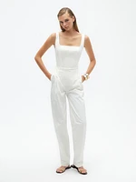 Nocturne Corset Designed Jumpsuit in Ecru at Nordstrom