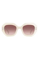 Isabel Marant 52mm Gradient Geometric Sunglasses in Pearld White/Burgundy Shaded at Nordstrom