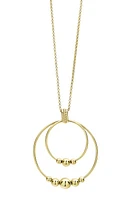 LAGOS Caviar Gold Double Circle Pendant Necklace at Nordstrom, Size 18 In