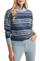 vineyard vines Fair Isle Merino Wool Crewneck Sweater Aqua Ocean at Nordstrom,