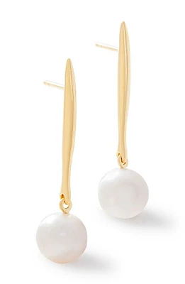 Monica Vinader Nura Freshwater Pearl Drop Earrings in 18Ct Gold Vermeil On Silver at Nordstrom