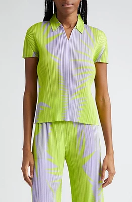 Pleats Please Issey Miyake Piquant Print Pleated Top Purple Onion at Nordstrom,