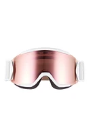 Smith Squad 180mm ChromaPop Snow Goggles in White Vapor/Rose Gold at Nordstrom