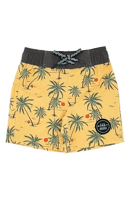 Feather 4 Arrow Sun Tropics Board Shorts Buff Yellow at Nordstrom,