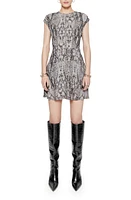 Rebecca Minkoff Gabby Cap Sleeve Minidress Python Print at Nordstrom,