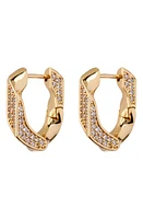 Luv AJ Pavé Cuban Link Hoop Earrings in Gold at Nordstrom