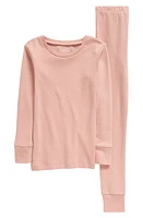 L'Ovedbaby Two-Piece Organic Cotton Pajamas Mauve at Nordstrom,