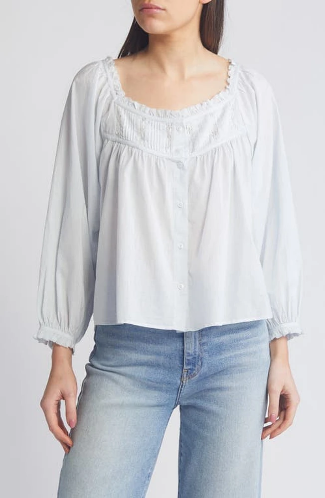 Treasure & Bond Ruffle Lace Cotton Top at Nordstrom,