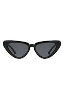 Fifth & Ninth Freya 53mm Gradient Polarized Cat Eye Sunglasses in Black at Nordstrom