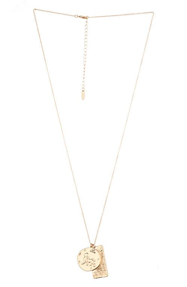 Ettika Long Zodiac Charm Necklace in Leo at Nordstrom