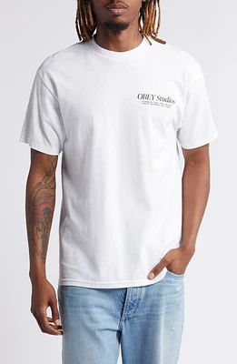 Obey Visual Food for Your Mind Graphic T-Shirt White at Nordstrom,