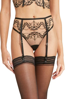 Bluebella Marisa Embroidered Mesh Garter Belt /sheer at Nordstrom