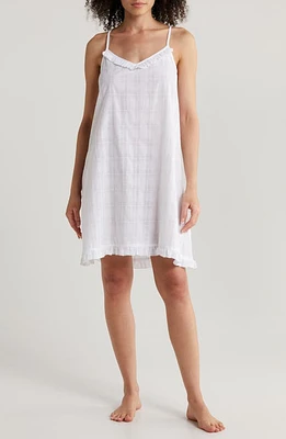 Papinelle Ivy Ruffle Cotton Short Nightgown White at Nordstrom,