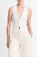 Vince Rib Button-Up Cotton Sweater Vest at Nordstrom,