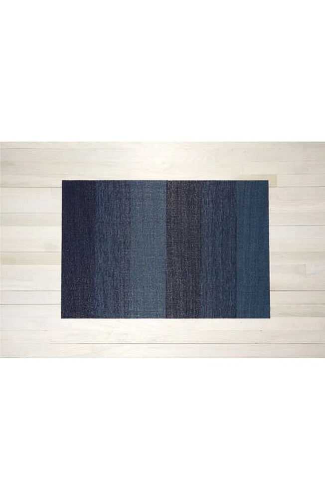 Chilewich Marble Stripe Indoor/Outdoor Utility Mat in Bay Blue at Nordstrom