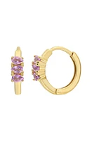 Bony Levy 14K Gold Hoop Earrings in Amethyst at Nordstrom