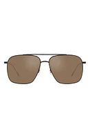 Oliver Peoples Dresner 56mm Mirrored Pilot Sunglasses in Tortoise at Nordstrom