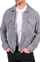 Comstock & Co. Suede Trucker Jacket in Blue Sage at Nordstrom, Size 42