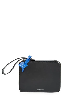 Off-White Zip Tie Leather Tech Case in Black at Nordstrom