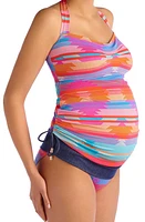 Pez D'Or Two-Piece Tankini Maternity Swimsuit Pink at Nordstrom,