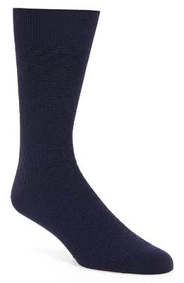 Cole Haan Distorted Texture Crew Socks in Marine Blue at Nordstrom