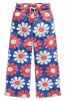 Mini Boden Kids' Flower Print Terry Cloth Pants Cabana Blue Geo Daisy at Nordstrom,