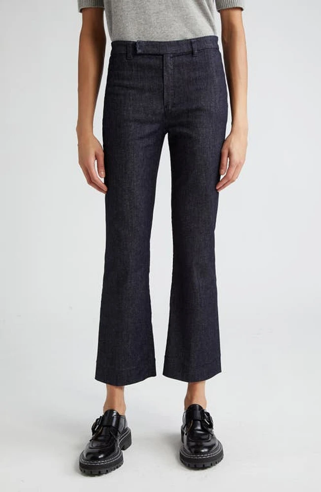 Max Mara Alan Ankle Flare Jeans in Midnight Blue at Nordstrom, Size 6