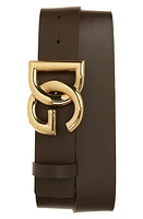 Dolce & Gabbana DG Logo Buckle Leather Belt at Nordstrom, Eu