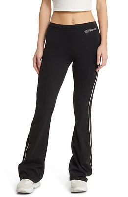 Iets Frans Piped Flare Leg Yoga Pants Black at Nordstrom,