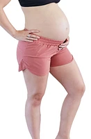 Anook Athletics Austin Maternity Shorts Redwood at Nordstrom,