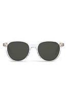 InDior R1I 53mm Round Sunglasses in Crystal /Brown Mirror at Nordstrom