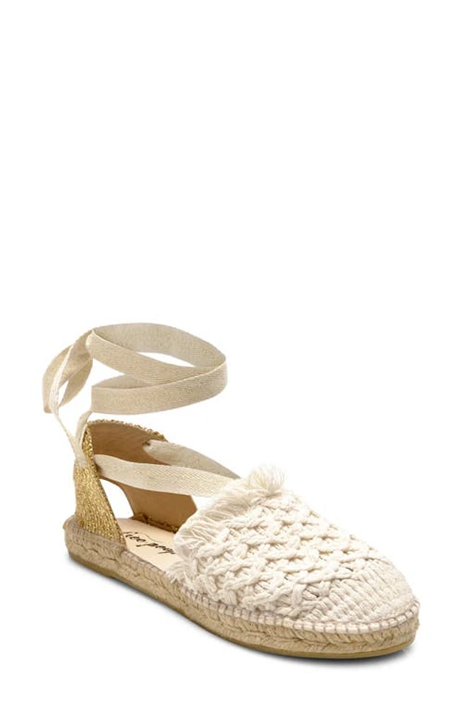 Free People Vida Ankle Wrap Espadrille Ivory at Nordstrom,