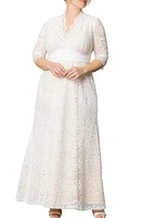 Kiyonna Amour Lace Gown Ivory at Nordstrom,