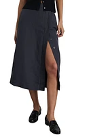 Alex Mill Button Front Twill Midi Skirt at Nordstrom,