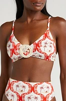 FARM Rio Summer Beach Triangle Bikini Top Off-White at Nordstrom,