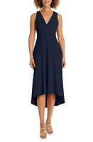 Maggy London Open Back High-Low Midi Dress Twilight Navy at Nordstrom,