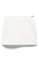 MANGO Sharon Cutout Miniskirt White at Nordstrom,